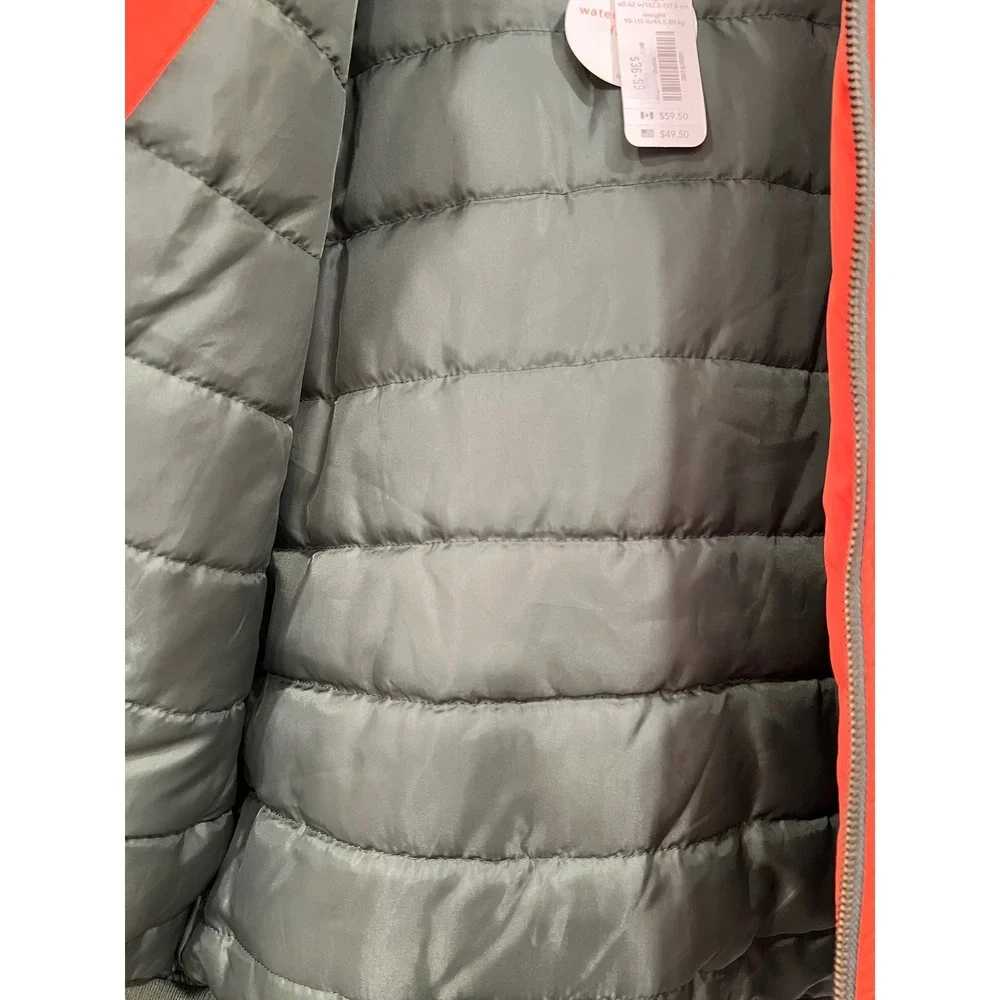 Gymboree Bomber Jacket Boys XL Orange Utility Pockets Waterproof Zip Up NWT Flaw